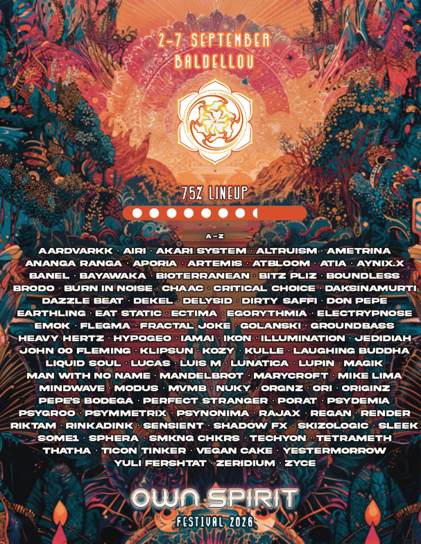 OWN SPIRIT Festival Sept.2-7, 2026.